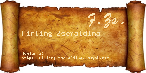 Firling Zseraldina névjegykártya