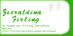 zseraldina firling business card